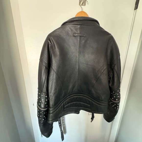 Leather biker jacket - Picture 2 of 2